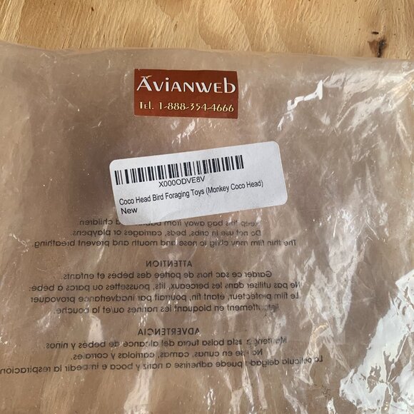 PET SUPPLIES - NEW Coconut head bird cage toy foraging shred chew PARROT MACCAW - Picture 3 of 7